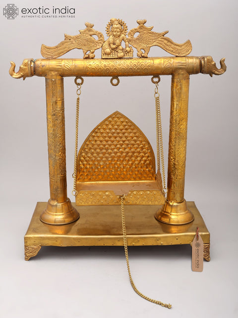 20" Brass Swing/Jhula for Laddu Gopal (Lord Krishna)