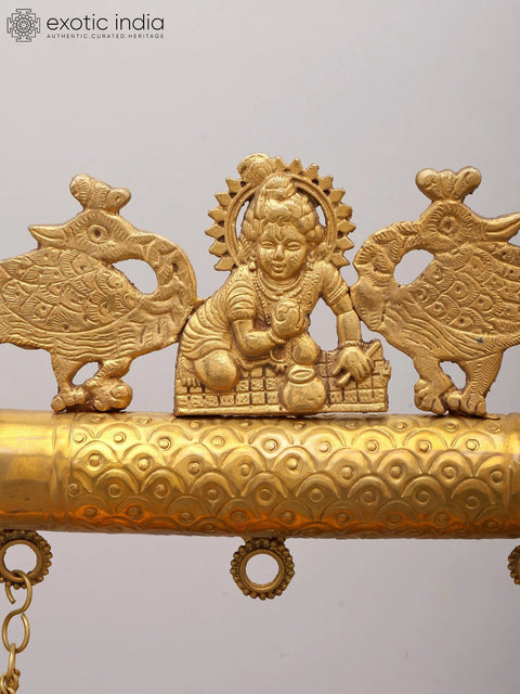20" Brass Swing/Jhula for Laddu Gopal (Lord Krishna)