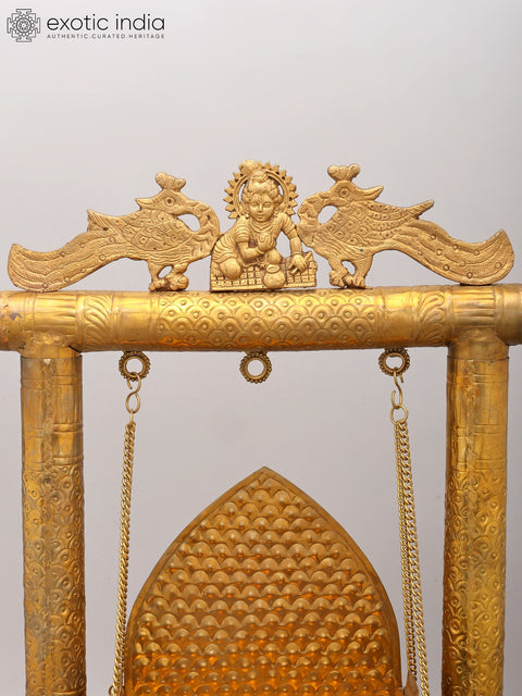 20" Brass Swing/Jhula for Laddu Gopal (Lord Krishna)