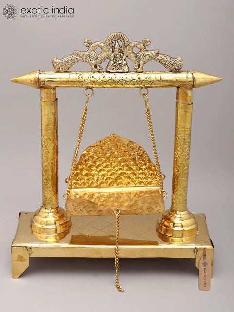 15" Peacock Design Lord Ganesha Swing/Jhula