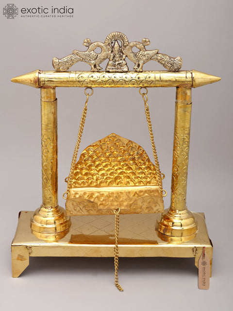 15" Peacock Design Lord Ganesha Swing/Jhula