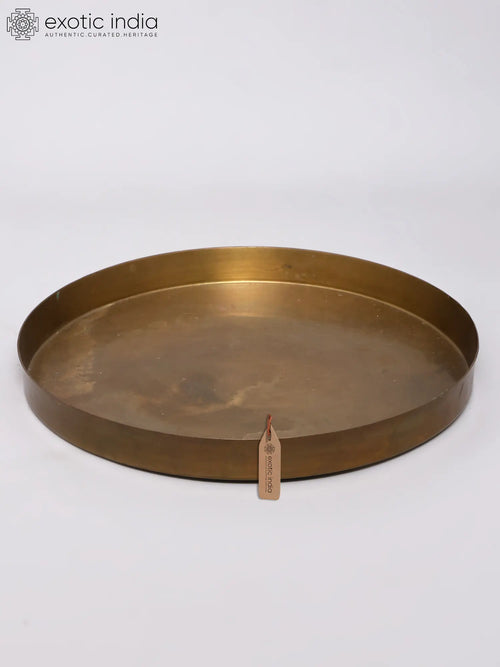 12" Ritual Thali Brass Statue for Pooja