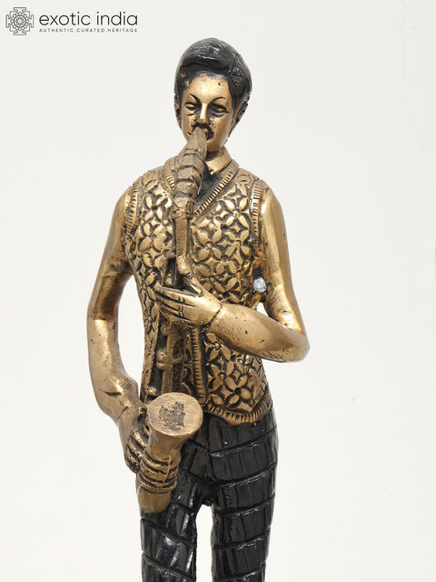 11" Set of Five Musicians | Home Decor | Brass Statues
