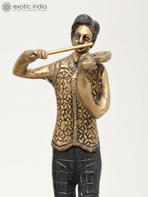 11" Set of Five Musicians | Home Decor | Brass Statues