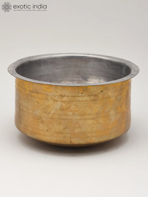 Set of Five Brass Cooking Pots/Bhagona/Patila