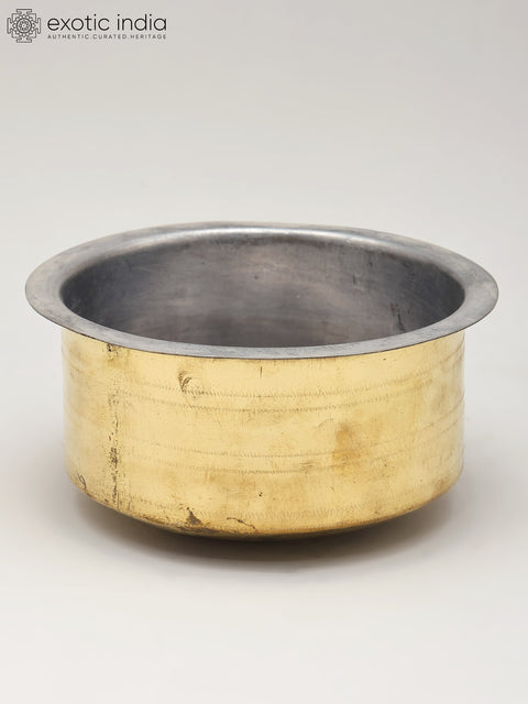 Set of Five Brass Cooking Pots/Bhagona/Patila
