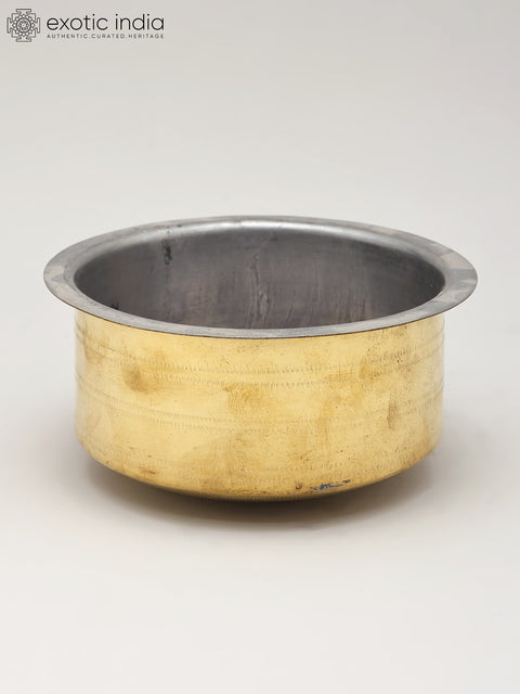 Set of Five Brass Cooking Pots/Bhagona/Patila