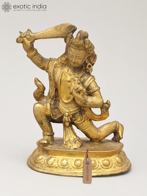 4" Achala Buddhist Deity Handmade Brass Statue