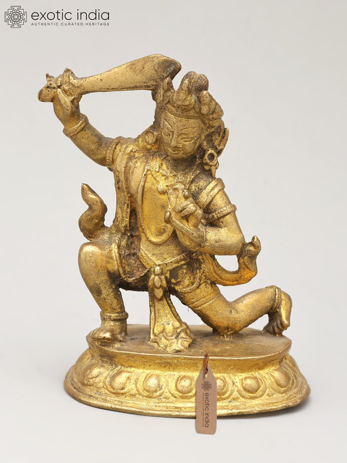 4" Achala Buddhist Deity Handmade Brass Statue