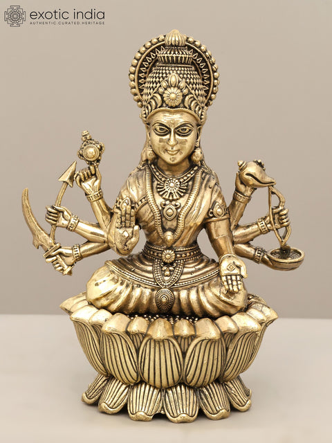 6" Small Superfine Ashtalakshmi Set in Brass