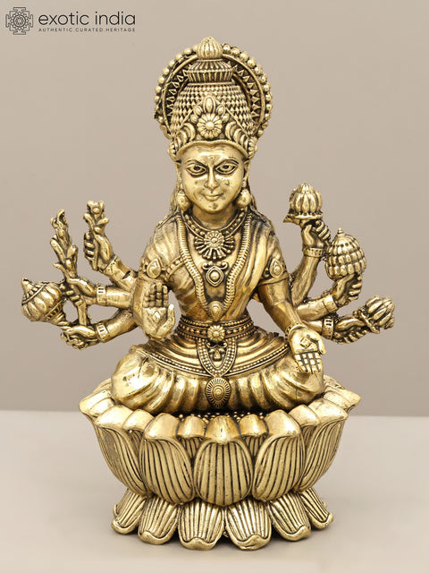 6" Small Superfine Ashtalakshmi Set in Brass