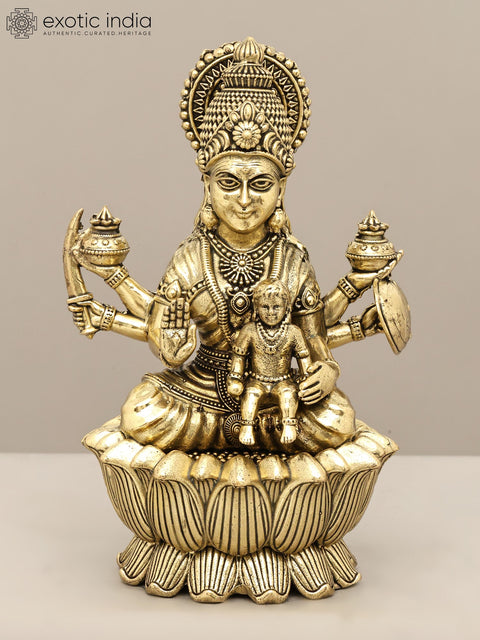 6" Small Superfine Ashtalakshmi Set in Brass