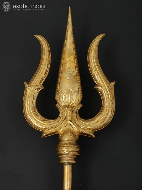 67" Large Size Lord Shiva's Trishul/Trident with Damaru and Bells