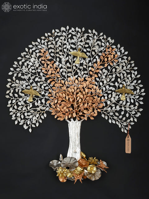 36" Large Size Tree of Life with Perched Birds | Wall Hanging