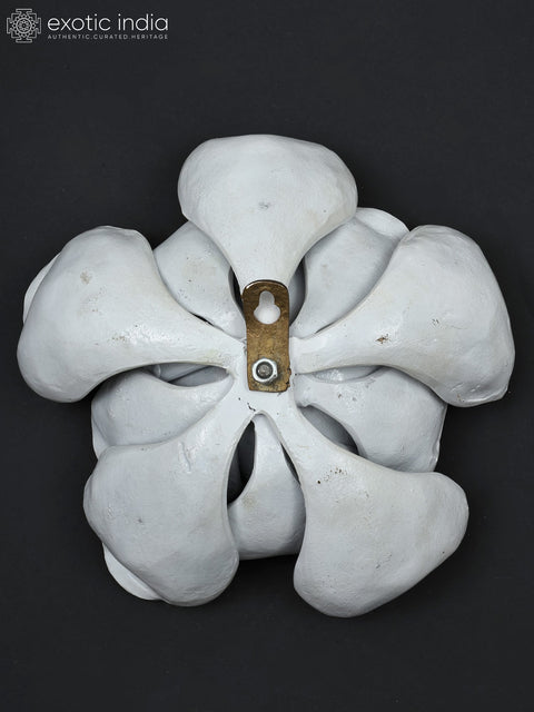8" White & Gold Lotus Flower | Wall Decor