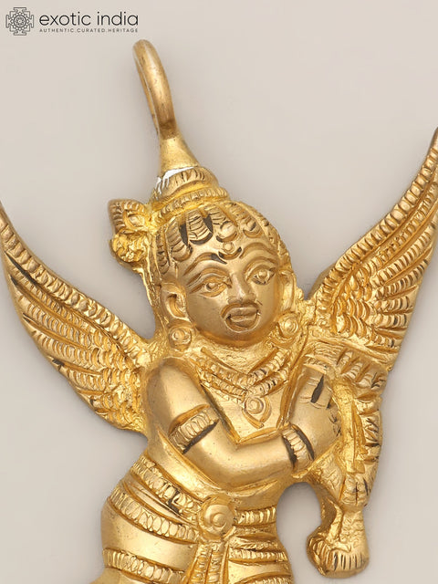 3" Small Brass Gandharva Idol with Hanging Element