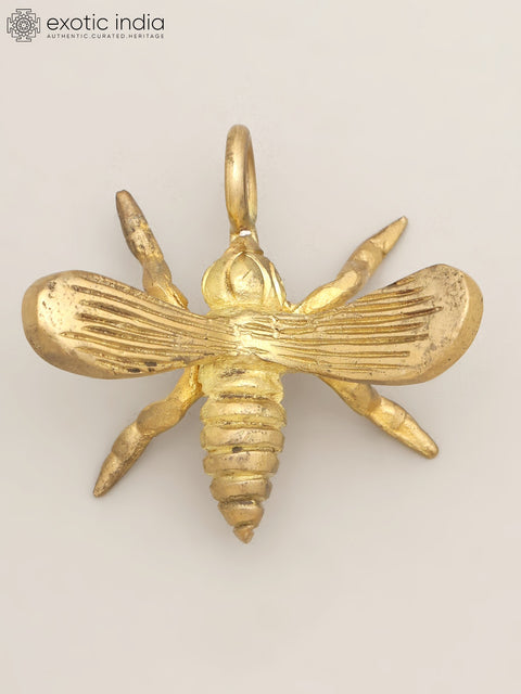 2" Small Brass Honey Bee with Connector