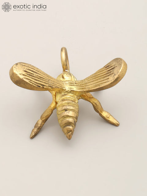 2" Small Brass Honey Bee with Connector