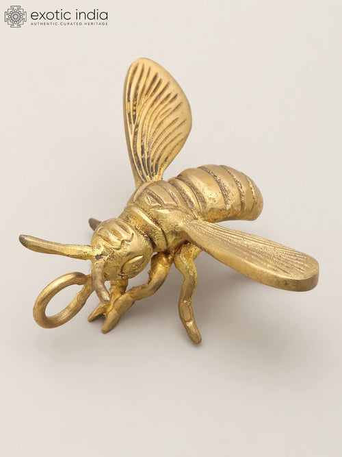 3" Small Brass Bee Hanging Statue for Home Decor