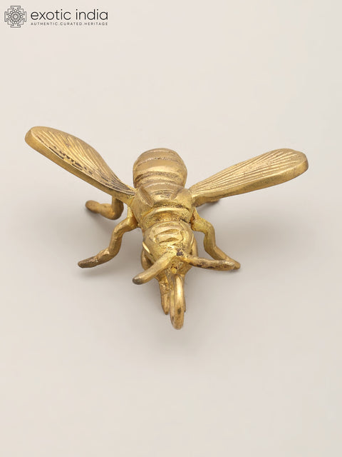 3" Small Brass Bee with Hanging Decor Element