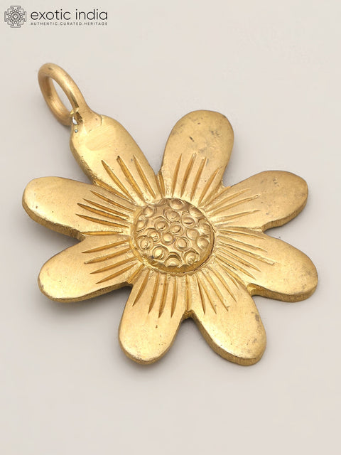 2" Small Brass Sunflower with Connector
