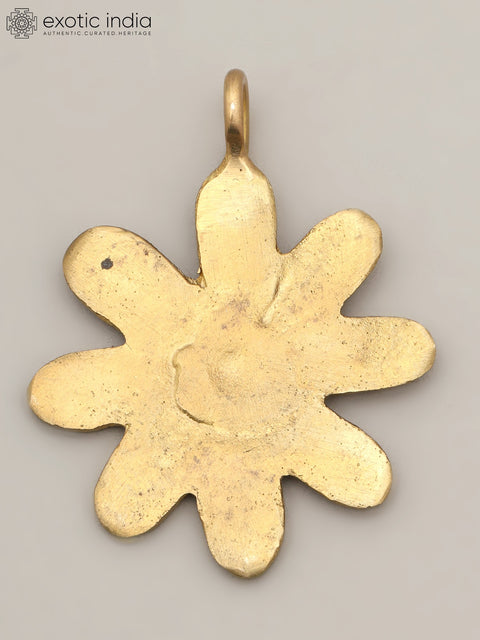 2" Small Brass Sunflower with Connector