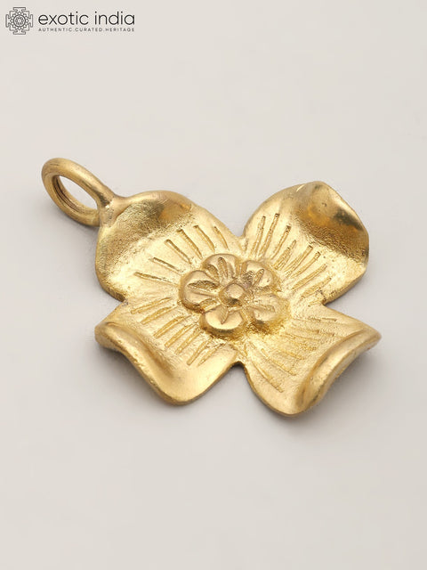 Little Brass Flower with Decorative Hanging Accent