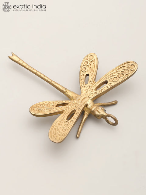 4" Small Brass Dragonfly with Connector