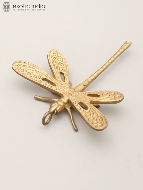4" Small Brass Dragonfly with Connector