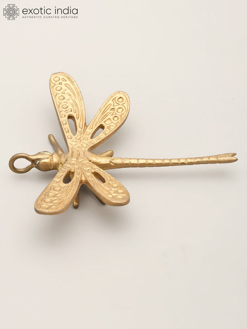 4" Small Brass Dragonfly with Connector