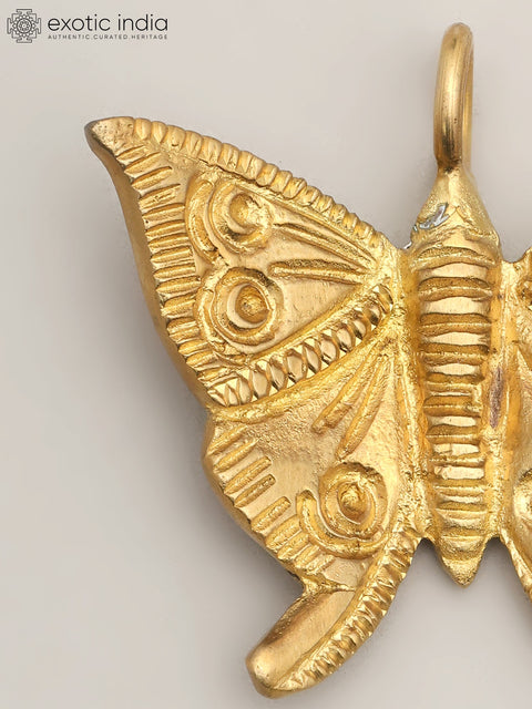 2" Small Brass Butterfly with Connector