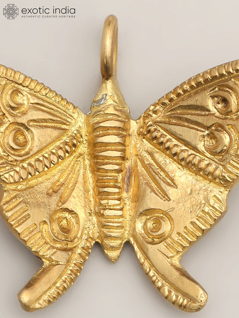 2" Small Brass Butterfly with Connector