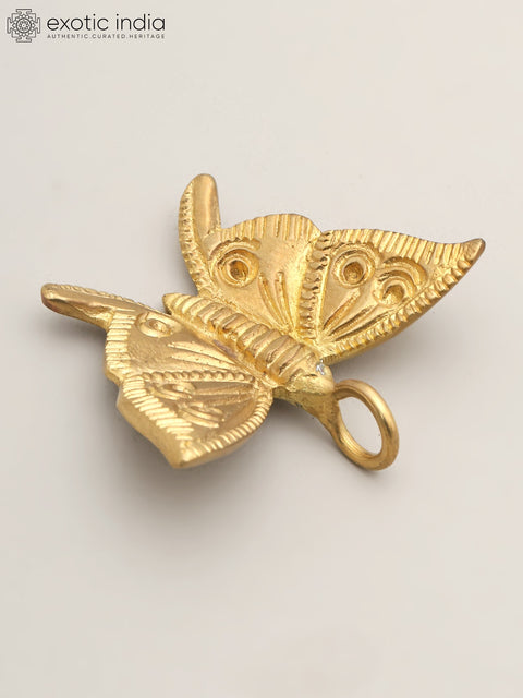 2" Small Brass Butterfly with Connector