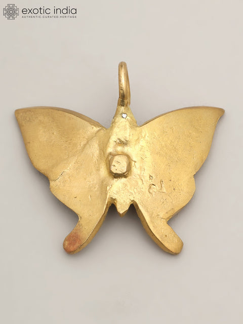 2" Small Brass Butterfly with Connector