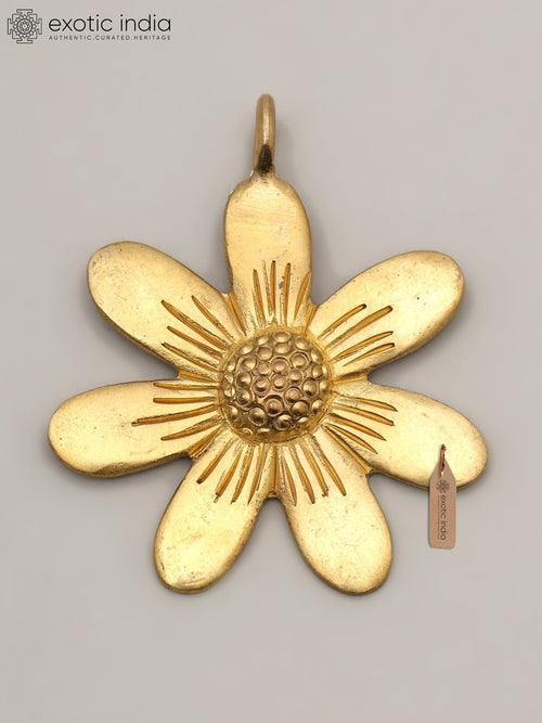 2" Small Brass Flower Statue with Decor Attachment
