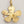 Tiny Brass Flower with Connector