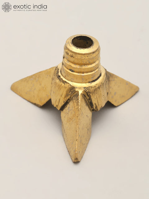 Small Brass Wick Holder for Pooja Diya
