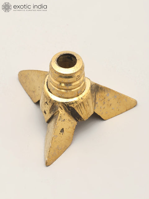 Small Brass Wick Holder for Pooja Diya