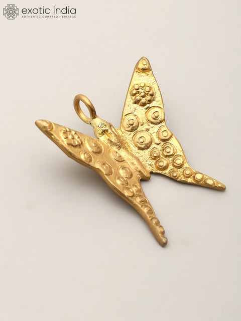 2" Small Brass Butterfly with Decor Attachment