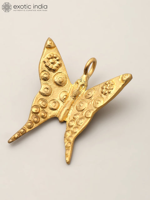 2" Small Brass Butterfly with Decor Attachment