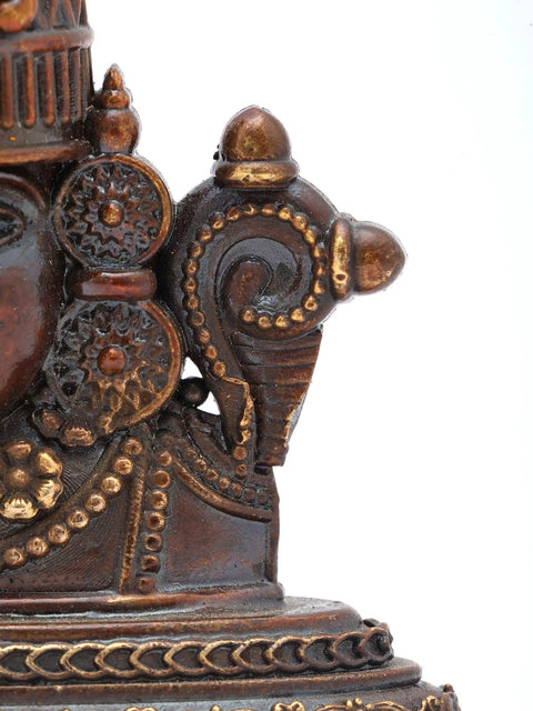 3" Small Bust of Tirupati Balaji with Vaishnava Symbols | Copper Statue | Made in India
