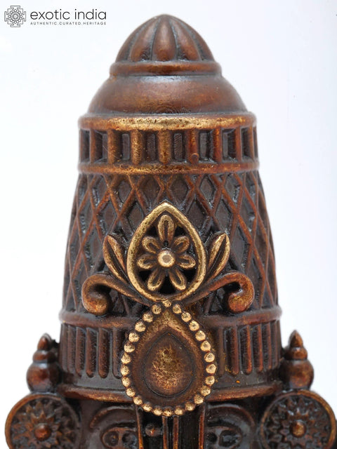 3" Small Bust of Tirupati Balaji with Vaishnava Symbols | Copper Statue | Made in India