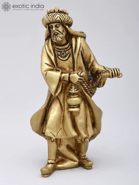 Small Handcrafted Brass Nativity Scene Set (Birth of Jesus Christ) | Complete Holy Family Set of 18 Statues