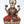 5" Small Four Armed Goddess Lakshmi Seated in Blessing Gesture | Copper Statue with Inlay Work