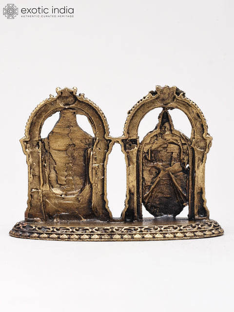 2" Small Lord Tirupati Balaji (Venkateshwara) and Goddess Padmavati | Handmade | Copper Statue