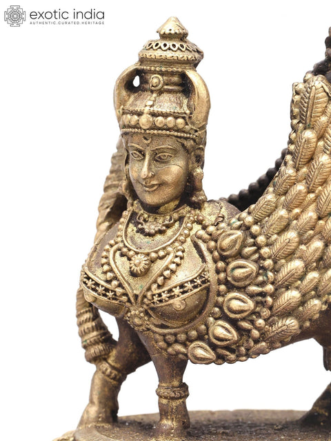 3" Small Goddess Kamadhenu - Symbol of Abundance and Blessings | Handmade | Copper Statue