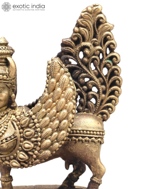 3" Small Goddess Kamadhenu - Symbol of Abundance and Blessings | Handmade | Copper Statue