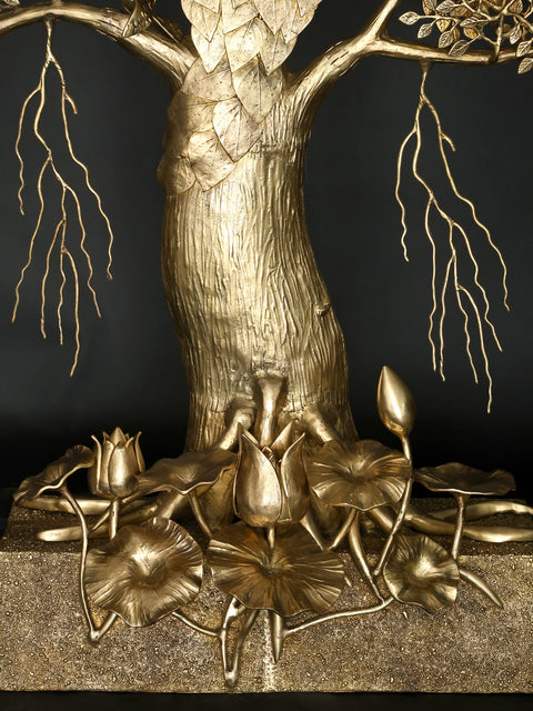 82" Huge Brass Tree of Life with Birds