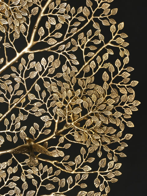 82" Huge Brass Tree of Life with Birds