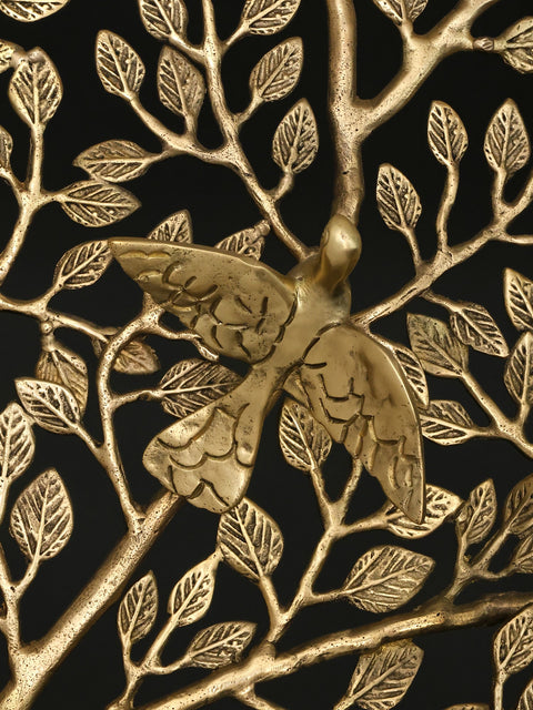 82" Huge Brass Tree of Life with Birds
